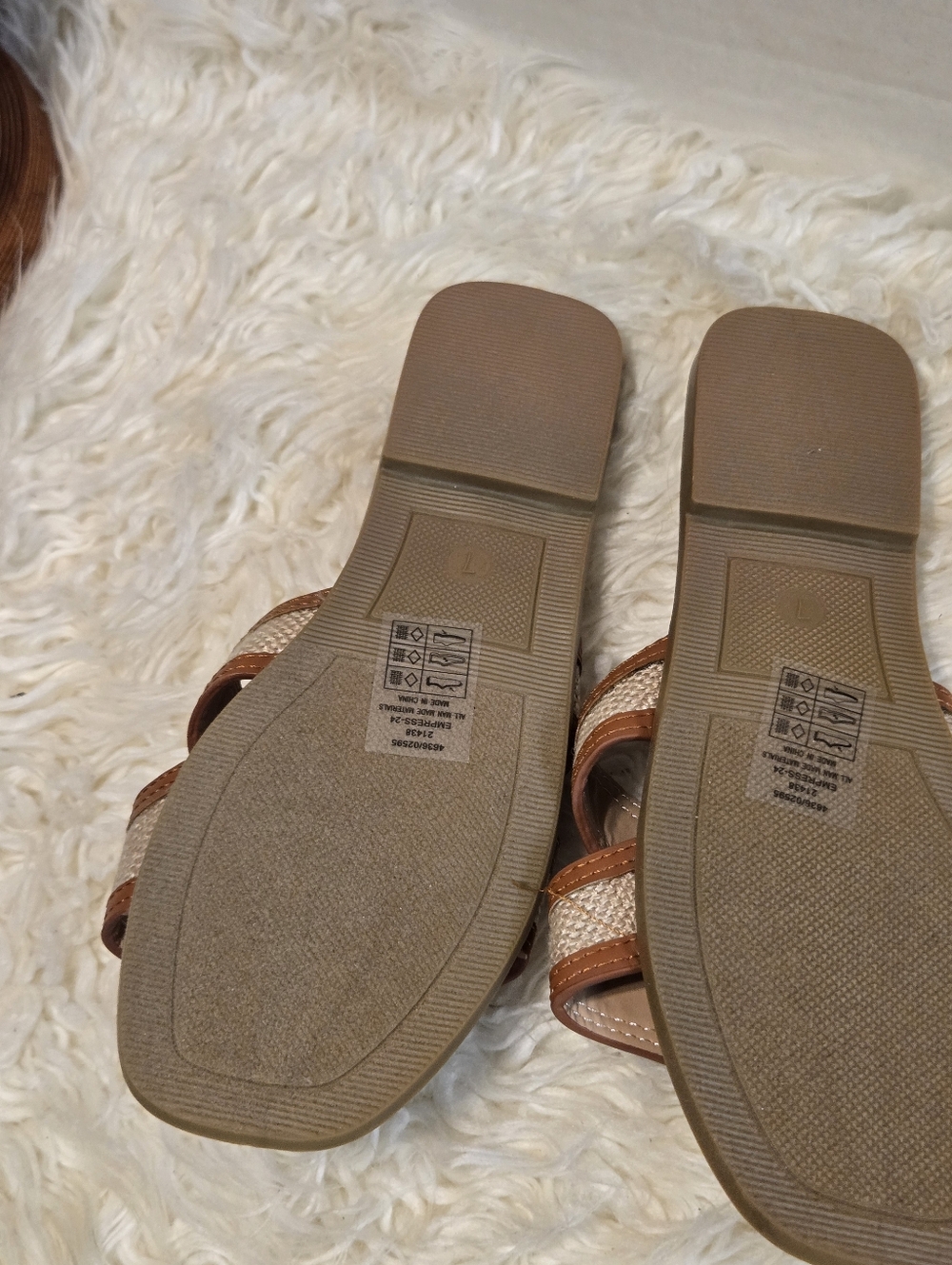 Casual Brown & Beige Slide Sandals - Women - Picture 7 of 10